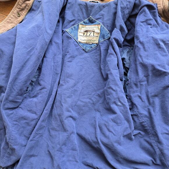 VTG 90s Izzi Western Denim Jacket Southwest Aztec Geometric Patchwork Oversize L - Picture 7 of 12